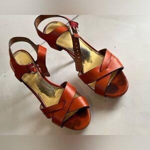 Coach 1941 orange leather 7B pencil heel